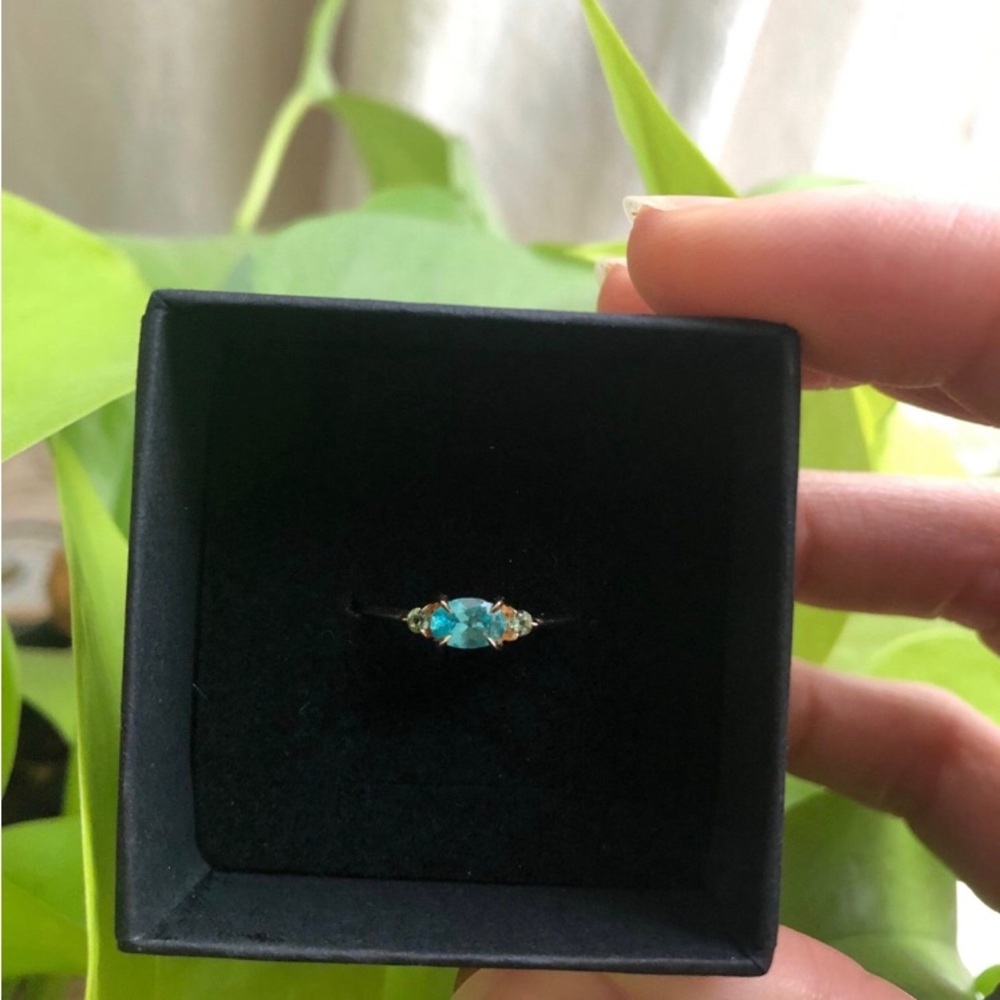Catbird x Vito’s Gems Eleanor’s Ring Apatite and Tourmaline